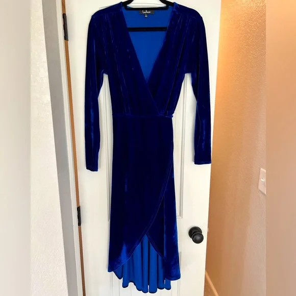 Lulus | Dresses | Lulus Enchant Me Cobalt Blue Velvet Midi Wrap Dress Small | Poshmark Lulus | Dresses | Lulus Enchant Me Cobalt Blue Velvet Midi Wrap Dress Small | Poshmark
